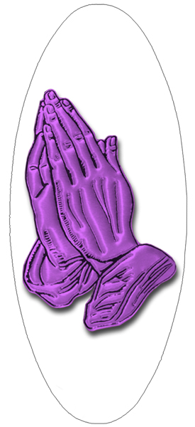 A18 Praying Hands Purple White PROOF